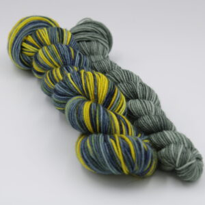 Kit tricot- Laine à bas Fibrani- base Merlin. Coloris: Octobre