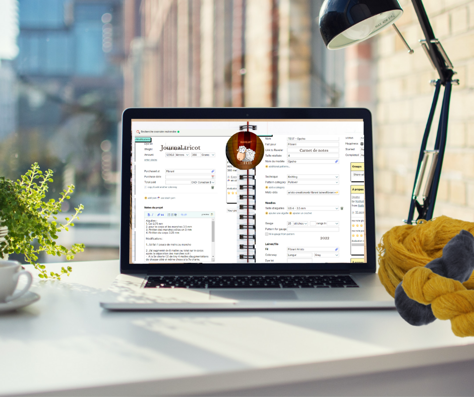 Blogue Trucs et Astuce : Ravelry, c’est aussi un carnet de notes, explications.