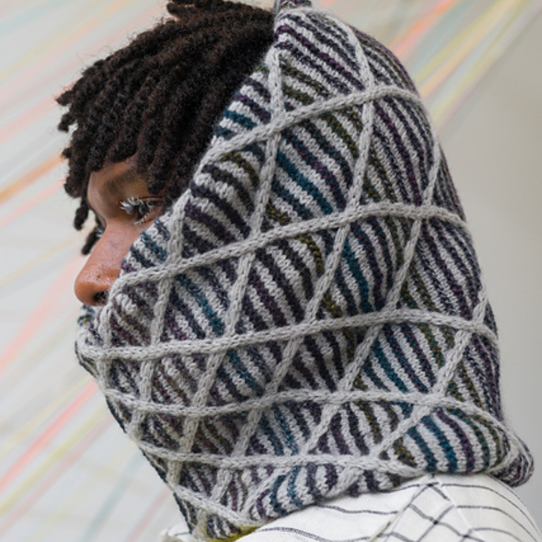 Kit de tricot - Fibrani. Col Cabled Trellis Cowl by Stephen West