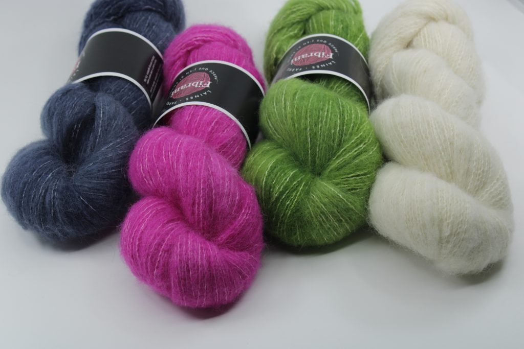 Collection Laine Fibrani. Nuage,composé de bébé alpaga, coton Pima et mérinos.
